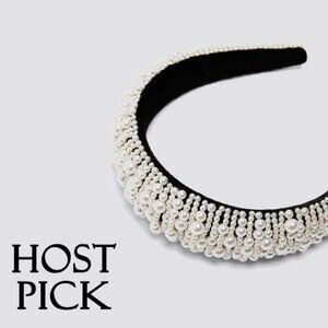NWOT never worn Zara black faux pearl headband